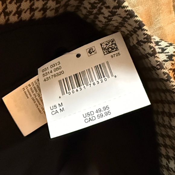 American Eagle Skirt Medium NWT Houndstooth Pleated Mini Skirt Preppy - Picture 4 of 5